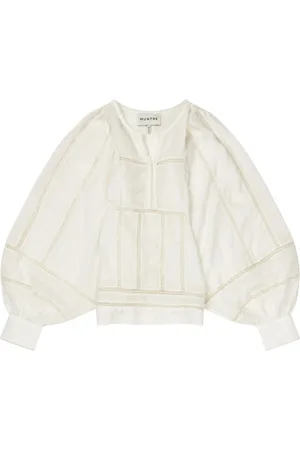 Munthe Blouses, female, , XL, Elegant Sheer Top with Wide Sleeves