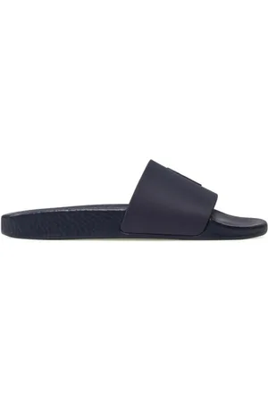 Ralph Lauren Navy Sliders Stylish Beach Footwear