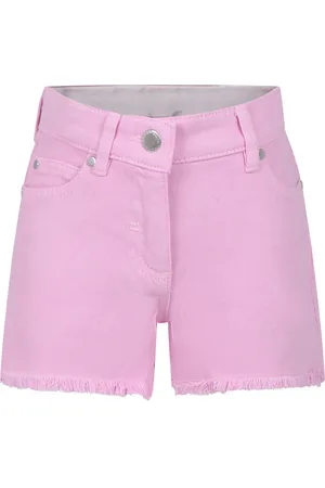 Stella McCartney Shorts, female, , 2 Y, Cotton Casual Shorts with Fringed Hems