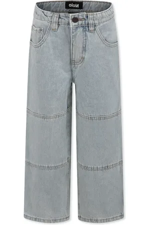 Molo Jeans, unisex, , 6 Y, Denim Five-Pocket Jeans with Logo Patch