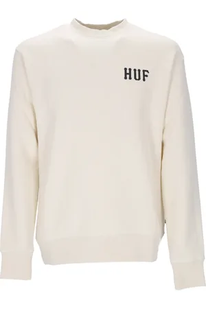 Huf Sweatshirts, male, , S, Classic Crewneck Sweatshirt Natural Long Sleeve