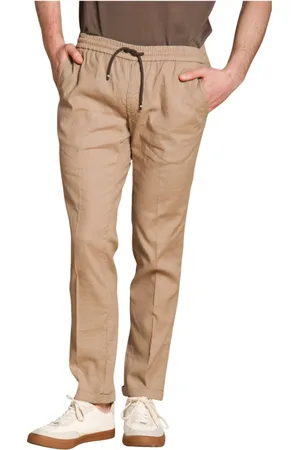 Masons Slim-fit Trousers, male, , 3XL, Lightweight Linen and Cotton Chino Trousers