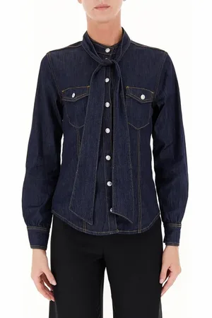 Liu Jo Denim Shirts, female, , XS, Denim shirt with bow
