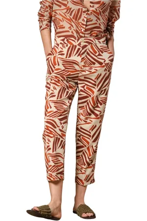 Masons Chinos, female, , L, Geometric Print Chino Jogger Trousers