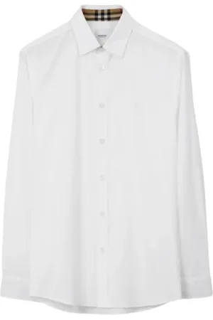 Burberry Cotton Check Collar Sherwood Shirt