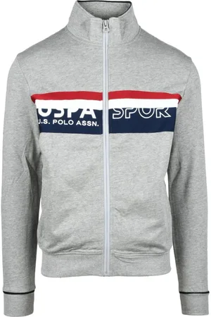 U.S. Polo Assn. Zip-throughs, male, , S, Cotton Blend Sweatshirt
