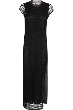 SEMICOUTURE Mesh Dress with Short Sleeves
