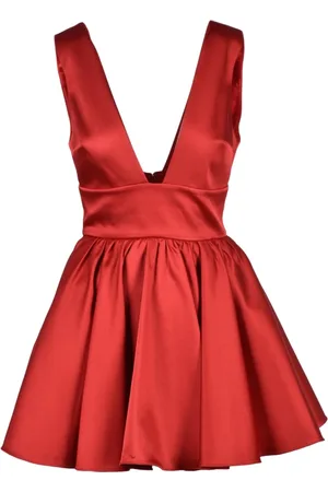 Ilkyaz Ozel Party Dresses, female, , M, Satin Short Dress with Zipper Closure