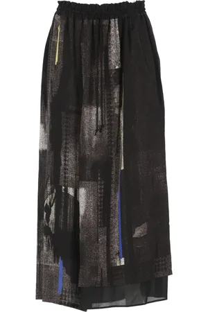 Y-3 Maxi Skirts, female, , M, Anthracite Elastic Waist Drawstring Skirt
