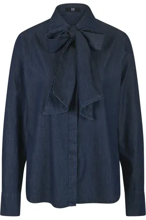 Riani Shirts, female, , M, Denim Blouse with Large Bow Detail