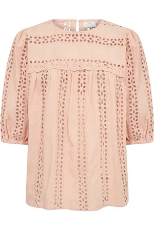 Kaffe Blouses, female, , XS, Embroidered Blouse Peach Nectar