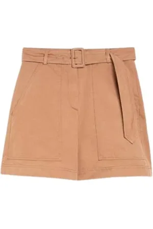 Max Mara Short Shorts, female, , M, Cotton and linen bermuda Trousers