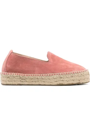 MANEBI Espadrilles with Festoon Stitch Detail