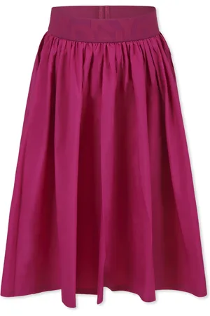 DKNY Skirts, female, , 5 Y, Fuchsia Casual Skirt with Logo Patch