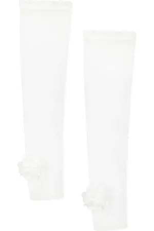 MONNALISA Tulle Gloves with Flower Applique