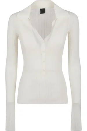 Pinko Elegant Polo Crepe Top