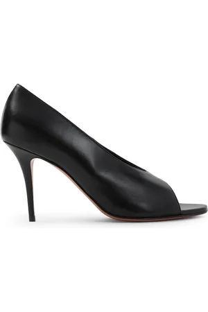 Amina Muaddi Pumps, female, , 3 1/2 UK, Julianne 90 Peep Toe Nappa Sandals