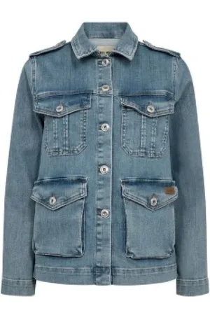 Mos Mosh Denim Jackets, female, , XS, Denim Jacket with Military-Inspired Details