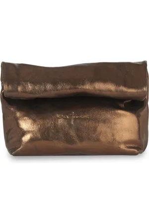 Cortana Clutches, female, , ONE SIZE, Delhi S, dark bronze leather clutch