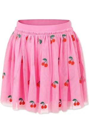 Stella McCartney Cherry Embroidered Mesh Skirt