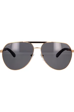Bvlgari Gold Plated Pilot Sunglasses Polarized
