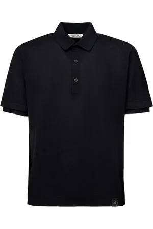 Premiata Round-neck Knitwear, male, , S, Jersey in FrescoFine with Side Slits and Lineated Buttons