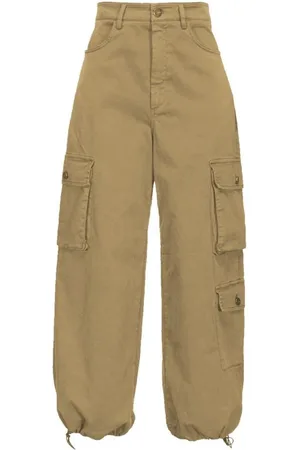 Pinko Wide Trousers, female, , 2XS, Stylish Cargo Trousers with 7 Pockets
