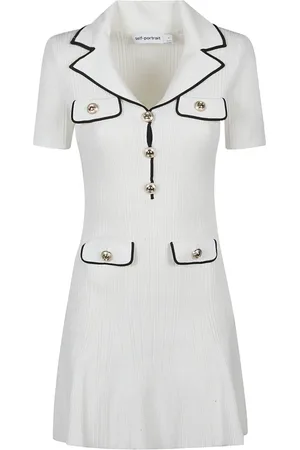 Self-Portrait Short Dresses, female, , S, Rib Knit Mini Dress