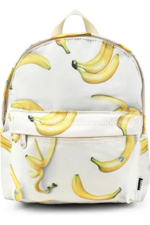 Molo Schoolbags & Backpacks, unisex, , ONE SIZE, Banana Print Ivory Backpack