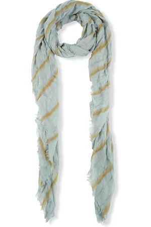 Cortana Scarves, female, , ONE SIZE, Tilo, striped scarf in aqua and gold