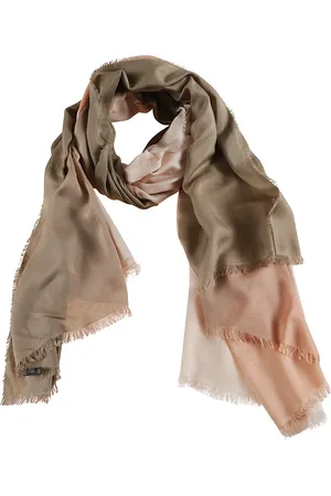 Faliero Sarti Silky Scarves, female, , ONE SIZE, Blue Ombre Silk Fringed Scarf