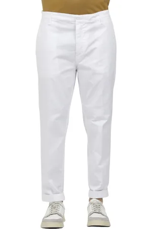Dondup Cropped Trousers, male, , W30, Zyan Carrot Gabardine Combat Trousers