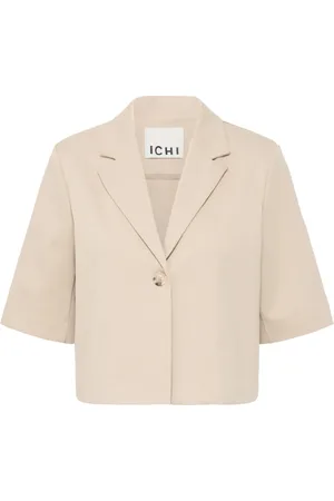 Ichi Blazers, female, , 2XL, Cropped Blazer Jacket Classic Collar
