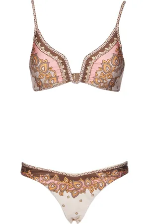 ZIMMERMANN Bikinis, female, , L, Allover Print Two-Piece Swimsuit