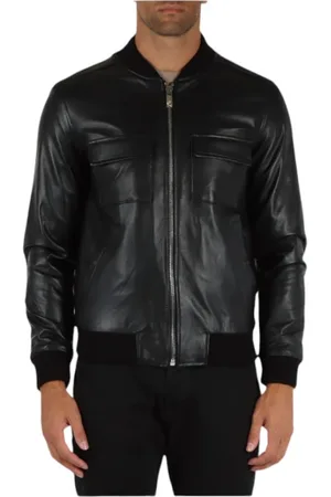 John Richmond Bomber Jackets, male, , S, Stylish Laminate Jacket