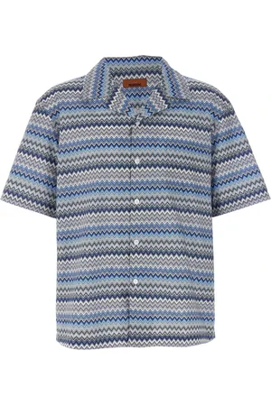 Missoni Short Sleeve Shirts, male, , M, Grey Casual Shirt for Men