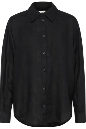 Soaked in Luxury Shirts, female, , XS, Linen Shirt with Collar