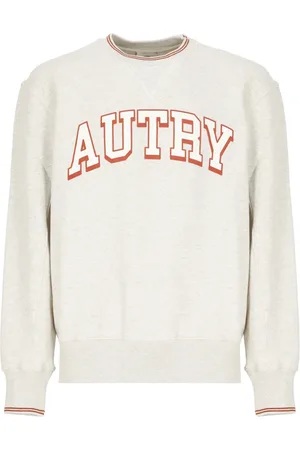Autry Sweatshirts, male, , S, Grey Cotton Crewneck Sweatshirt
