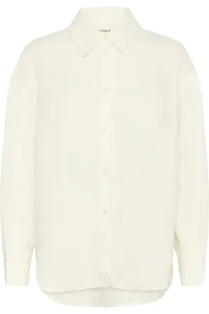 Soaked in Luxury Shirts, female, , XL, Linen Shirt with Collar