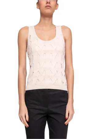 Pinko Sleeveless Tops, female, , L, Swan Braided Top Jumper