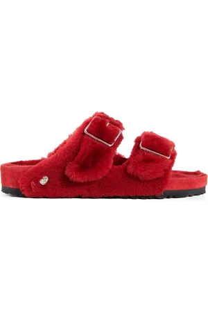 Birkenstock Sliders, male, , 9 UK, Shearling Buckle Sandals