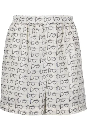 Burberry Silk Straight Fit Logo Print Shorts