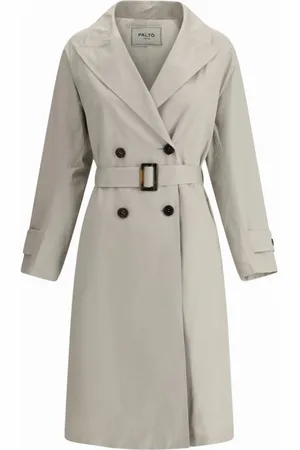 PALTÒ Belted Coats, female, , 2XS, Peak Lapel Trench Coat Double-Breasted Closure