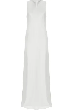 ANTONELLI Maxi Dresses, female, , L, Silver Sleeveless Crew Neck Dress