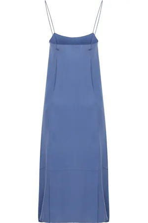 Khaite Midi Dresses, female, , S, Silk Dress with Side Slits