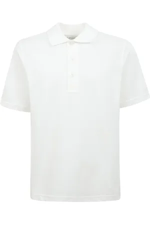 Lanvin Polo Shirts, male, , M, Short-sleeve Cotton Polo Jumper