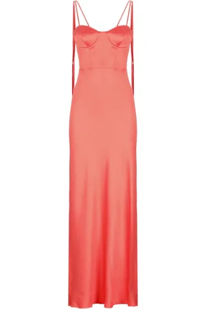 Pinko Gowns, female, , S, Satin Sweetheart Dress with Straps