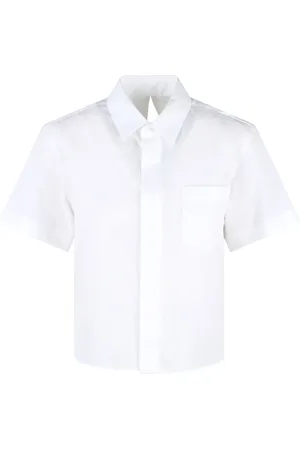 SACAI Shirts, female, , S, Pleated Poplin Shirt with Open Back