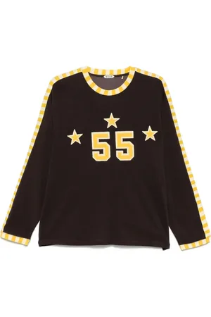 BODE Long Sleeve Tops, male, , L, Striped Crew Neck Long Sleeve