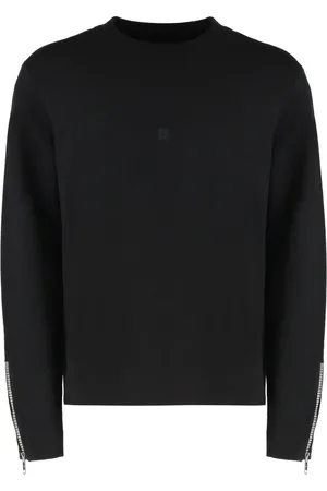 Givenchy Round-neck Knitwear, male, , L, Wool Knitwear with Zippered Cuffs